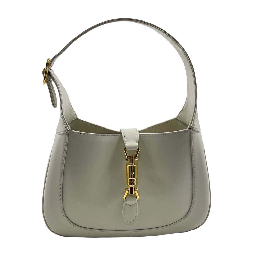 Gucci Jackie 1961 White Leather Bag with Adjustable Strap Size Small